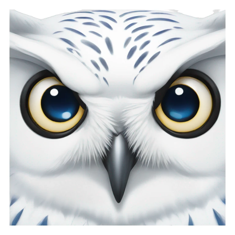 White owl blue eyes sacred sticker