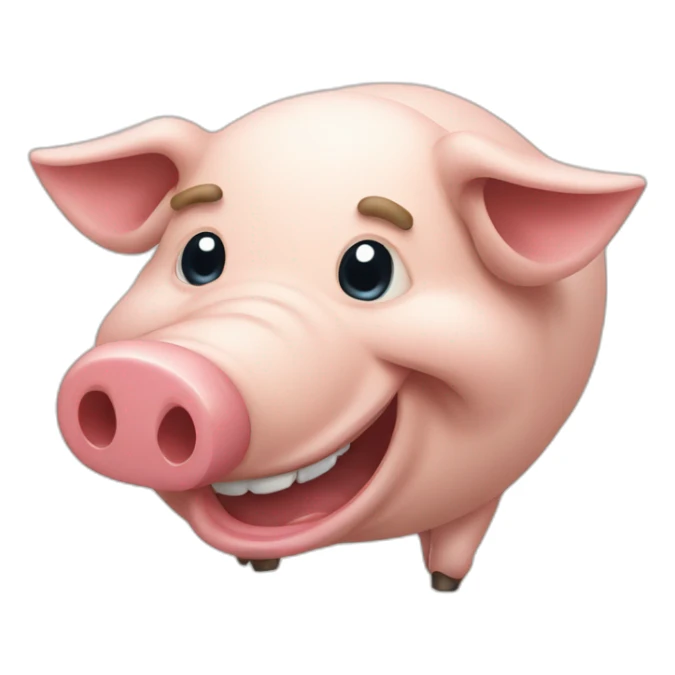 Cochon avec un appareil dentaire sticker