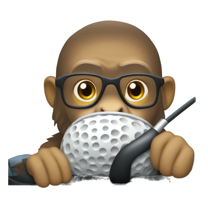 Un singe obèse dans un voiture de golf sticker