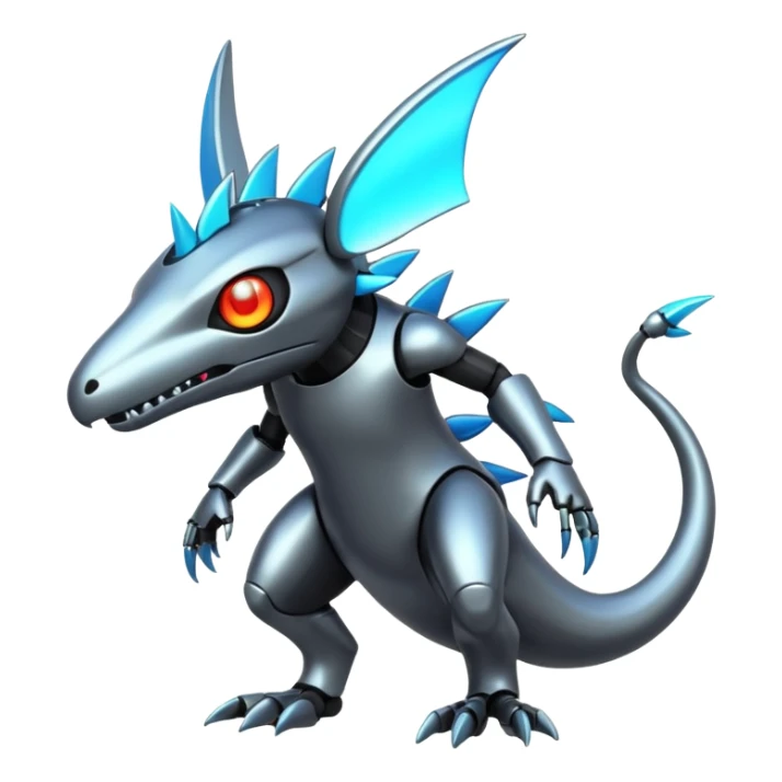 Modern Cyber Lombax-Fakémon-creature, full body sticker