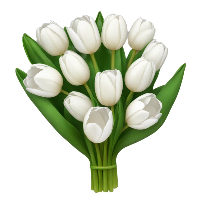 white tulip bouquet  sticker