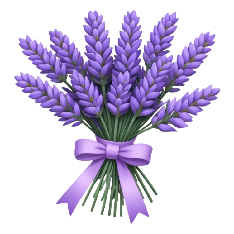 aesthetic bundle of lavendar tied with ribbon sticker