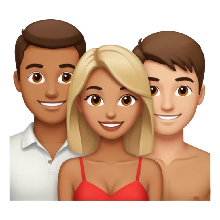 Hot girl with two boyfriends, sassy and beautiful sticker