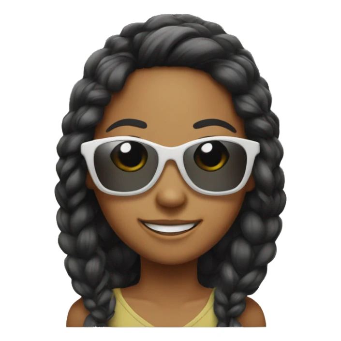 girls with sunglasses and smiles sticker