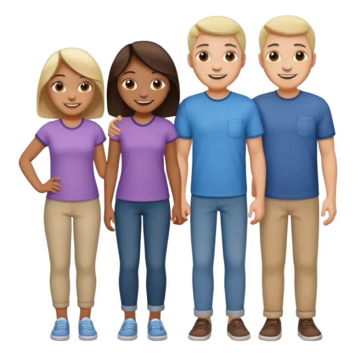 family of 5 members sticker