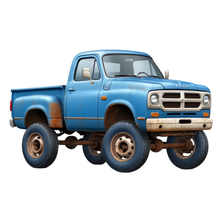 1998 dodge truck two wheels on the back blue sticker