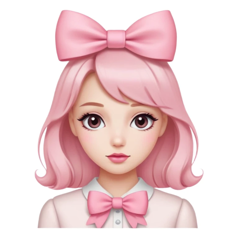 Coquette pink bow girly clean girl vibe￼ sticker
