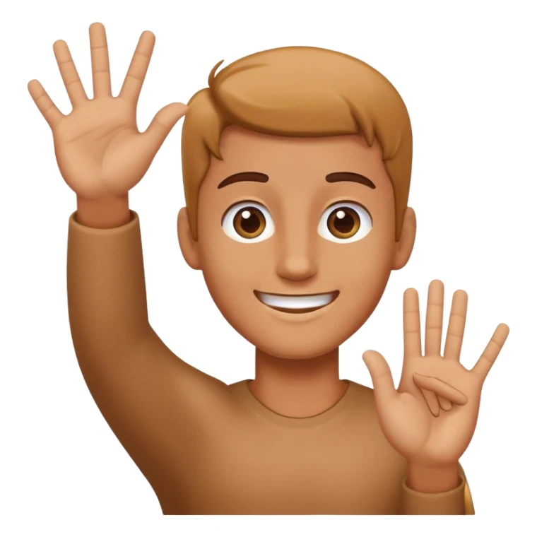 Emoji feliz fazendo o L sticker