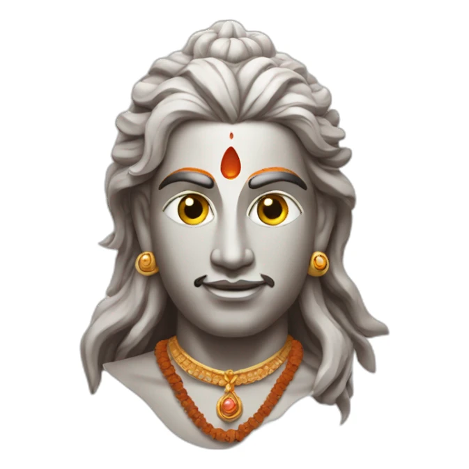 lord shiva wearing rudraksh maala sticker