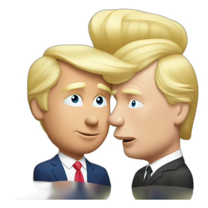 trump-and-putin-kissing,-lgbtq+ friendly, positivity, inclusiveness sticker