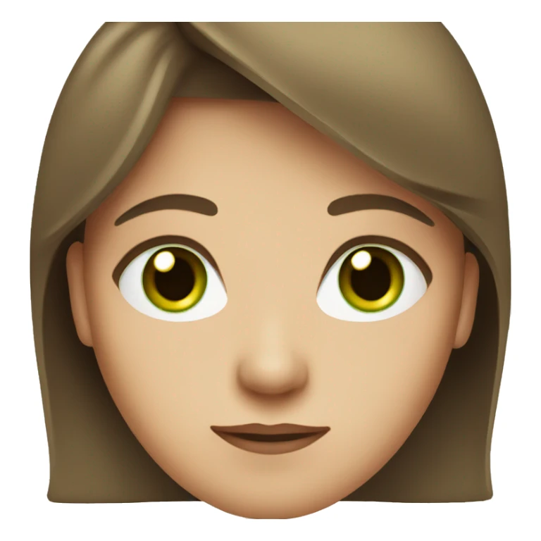 Brown hair green eye woman sticker