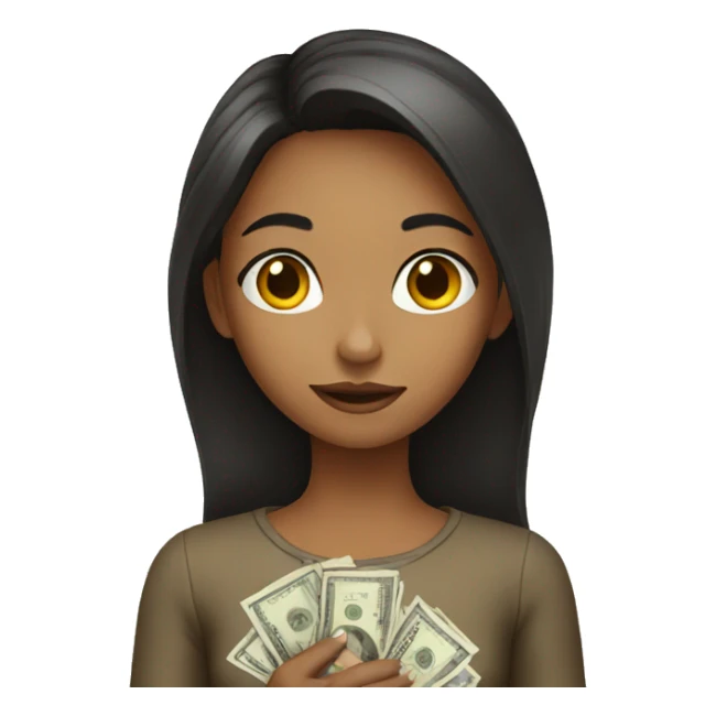 girl paying money sticker