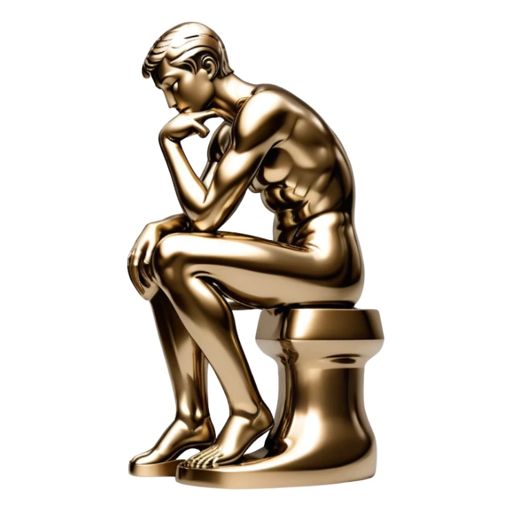 sorayama The Thinker sculpture sticker