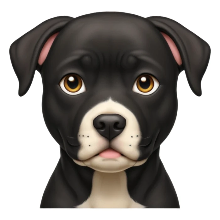 Black lab Pitt bull mix dog sticker