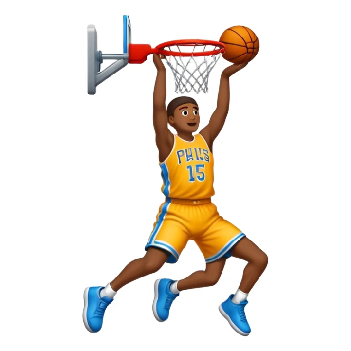 Un basketteur qui fait un dunk sticker