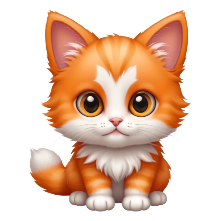 baby kitten with huge eyes and tiny paws sticker