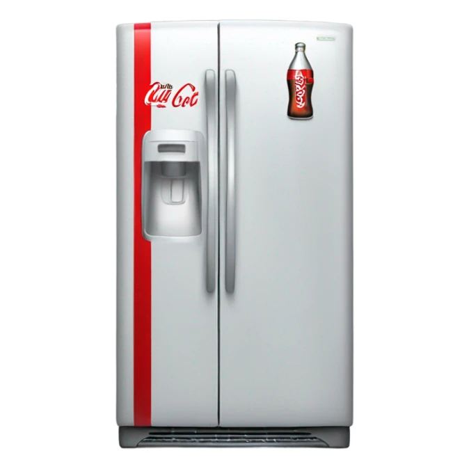 Red refrigerator full of Diet Coke  sticker