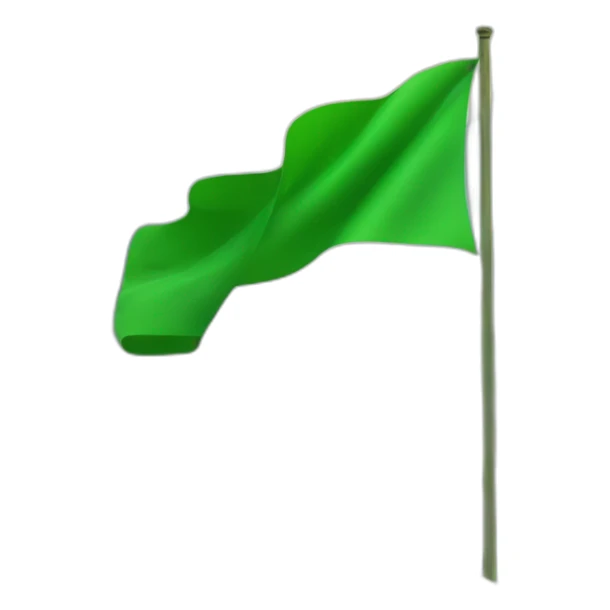 A green flag in the middle of the mountain sticker