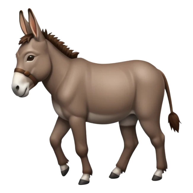 Donkey walking sticker