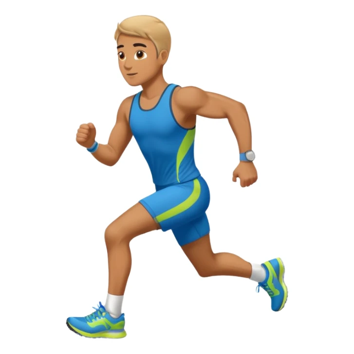 un homme près a courir sticker