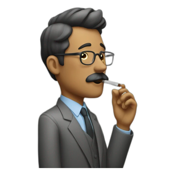 Un homme tenant une cigarette sticker