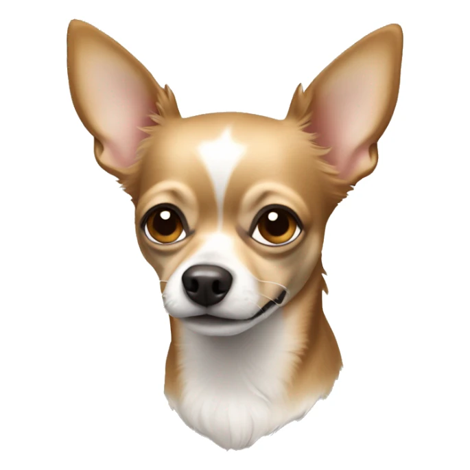 Old Chihuahua dog light brown and white hairs sticker