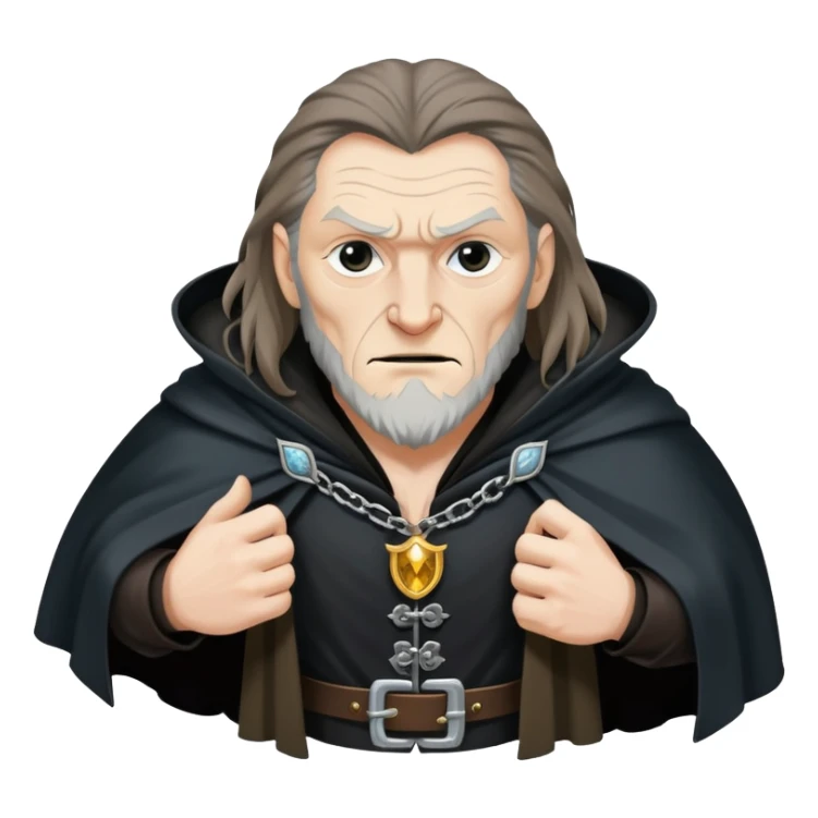 Fenrir Greyback in harry potter, black open chest cloak sticker