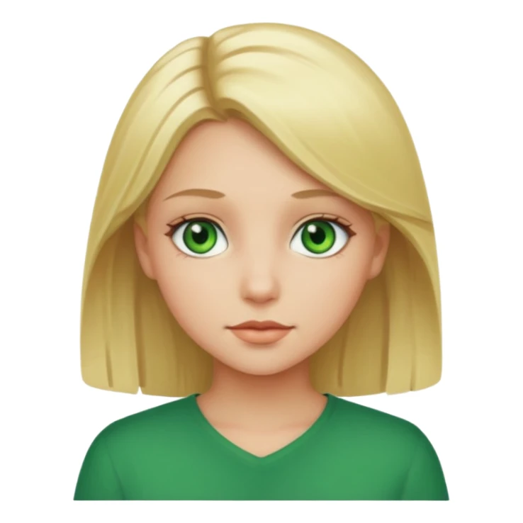 Girl blonde Green eyes sticker
