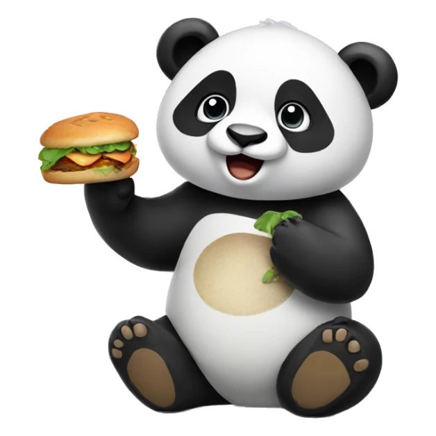 PANDA WITH FOOD  sticker