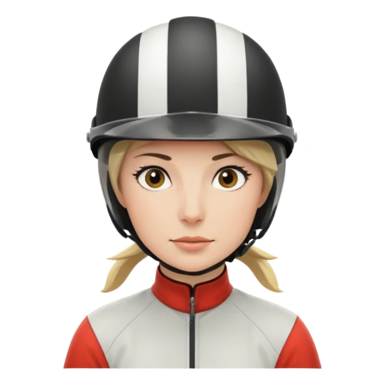  horse jockey woman face sticker