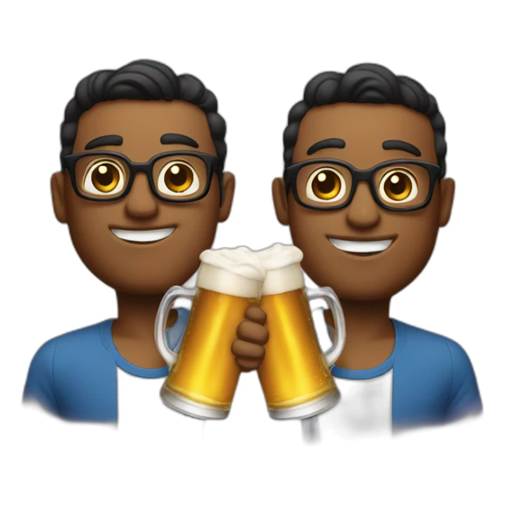 Carl and Karl white twins  drink beer sticker