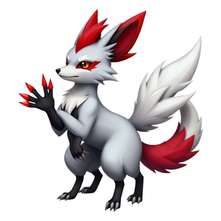 Shiny Exotic Gothic Delphox-Zoroark-Zangoose-hybrid-creature sticker