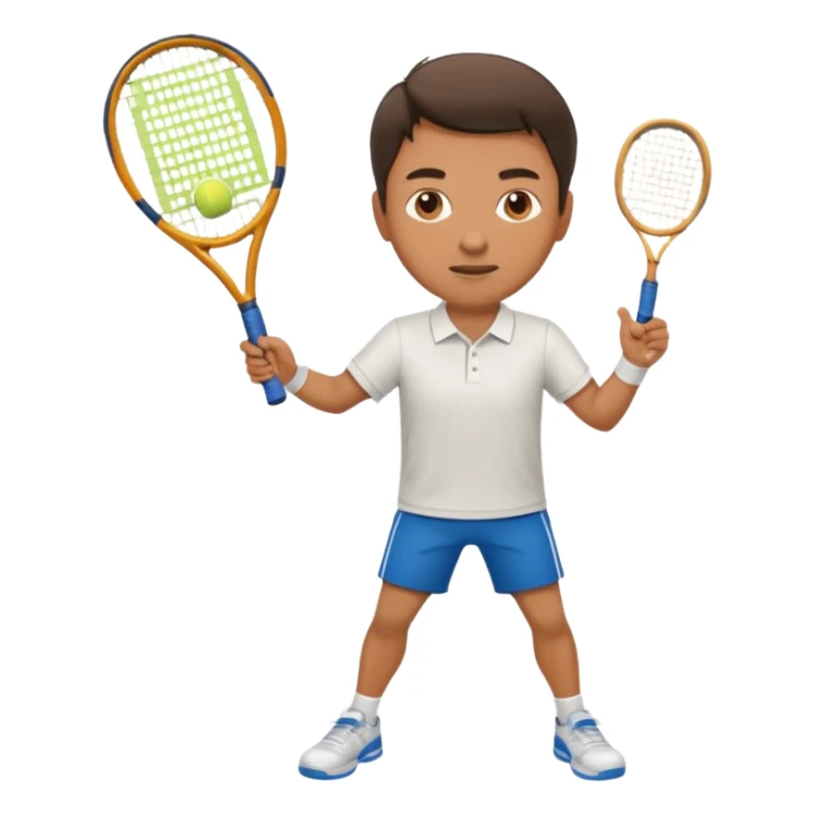 a man playing tenis with sport shirt sticker