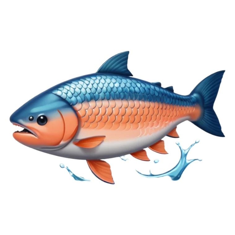 salmon struggling to swim sticker