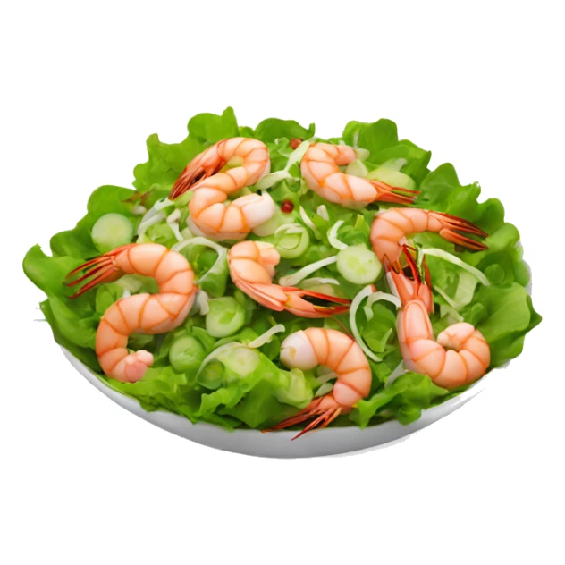 Salad with shrimps  sticker