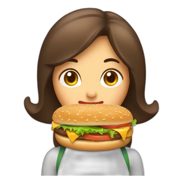woman-eating-burger sticker