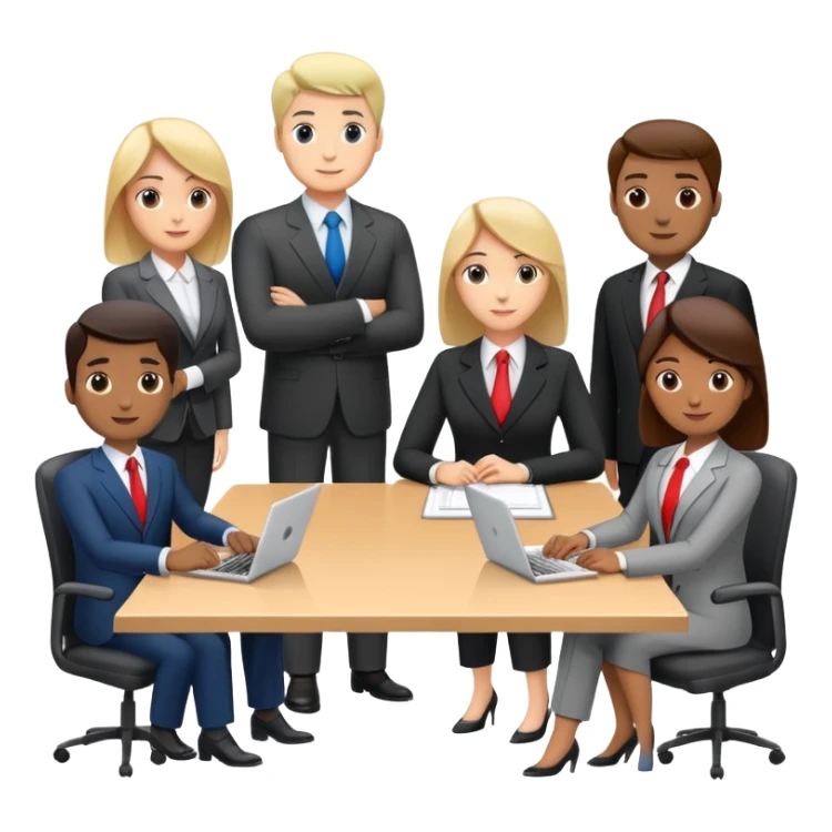 Business meeting online sticker