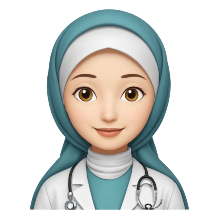 Hijab white doctor dress sticker
