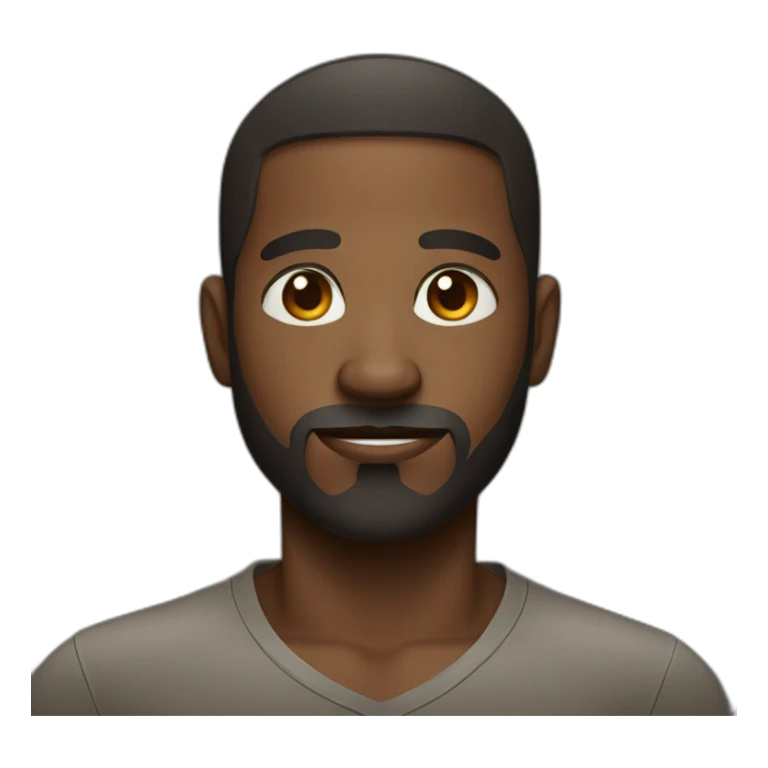 african man with a round face and a semi short beard  sticker