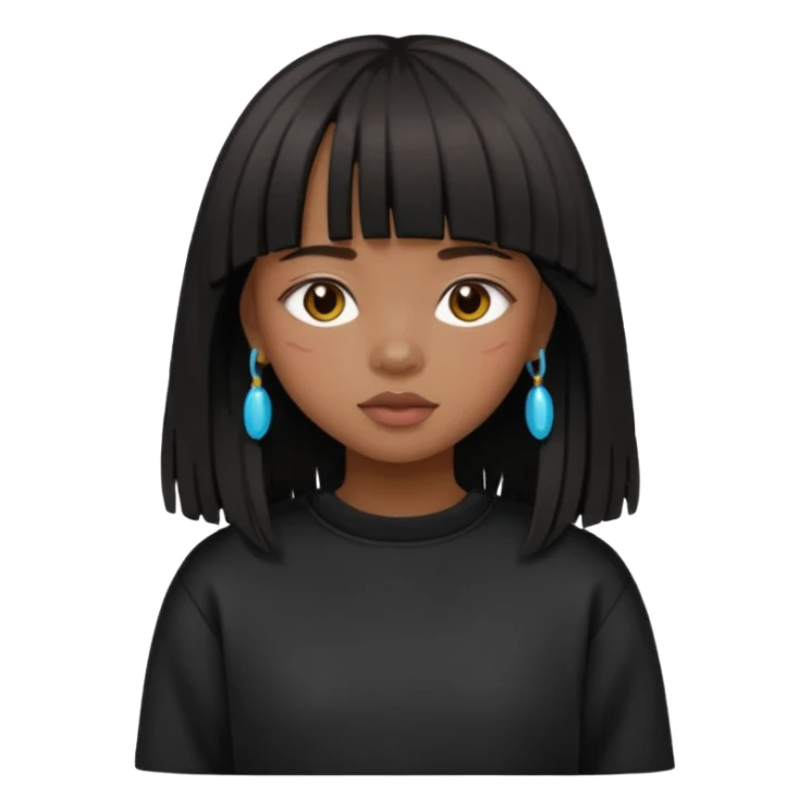Philippino girl in black fringed sweatshirt sticker