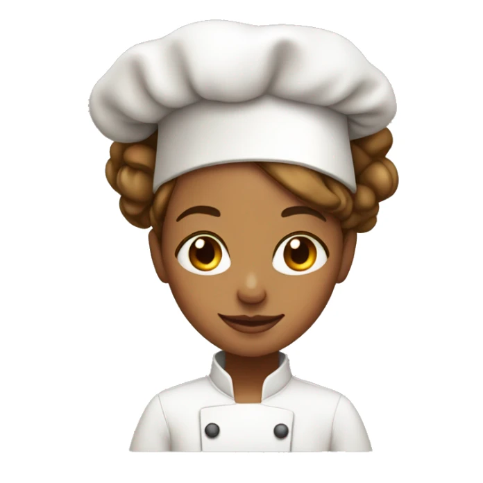 pretty light brown girl chef with the world in hand sticker