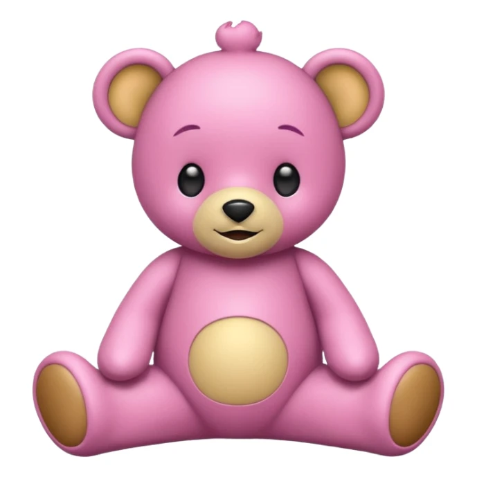 cute po teletubby sitting looking like a teddy bear sticker