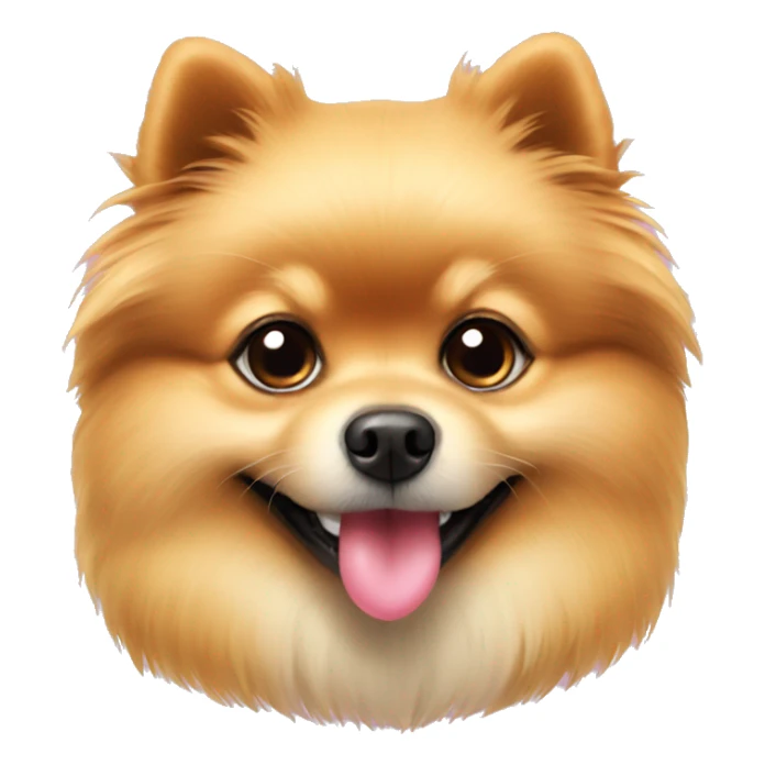 Pomeranian with heart sticker