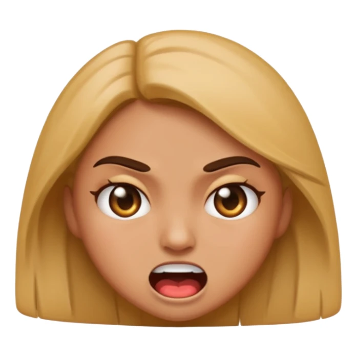 Make girl emoji who is angry with her bestie sticker