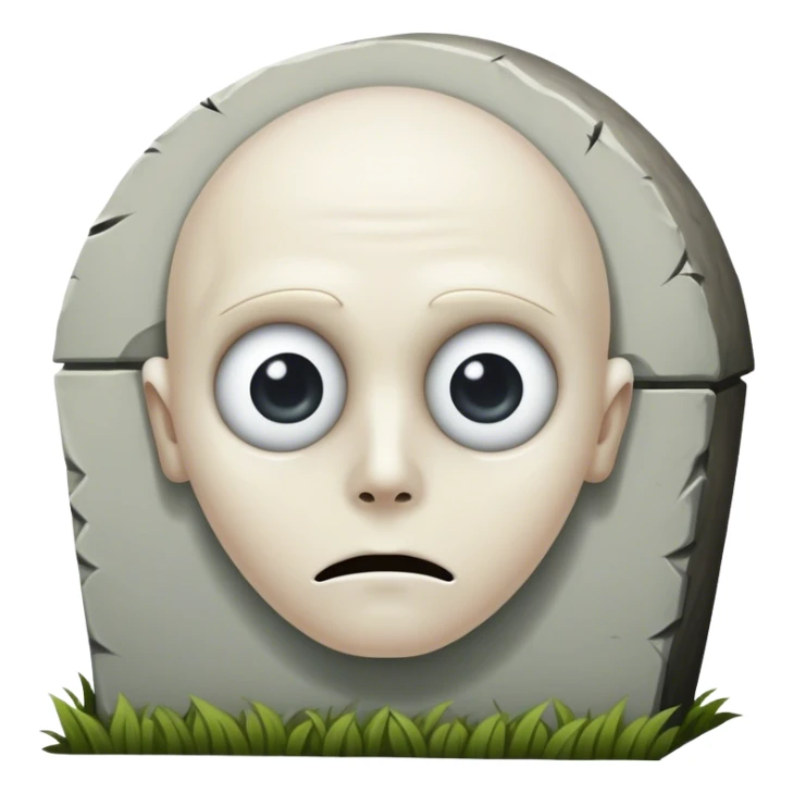 turned back from grave but eyes looking at me sticker