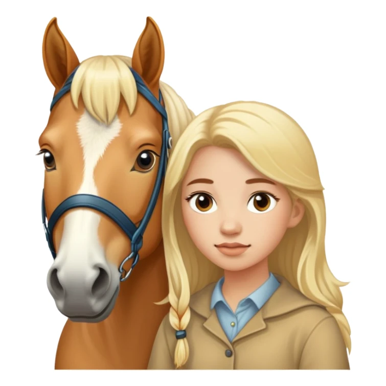 Haflinger horse Whit the girl sticker