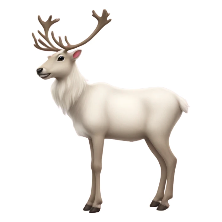 white real reindeer pink bows full body sticker