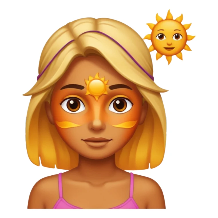 abstract art sun burned people on the beach sticker