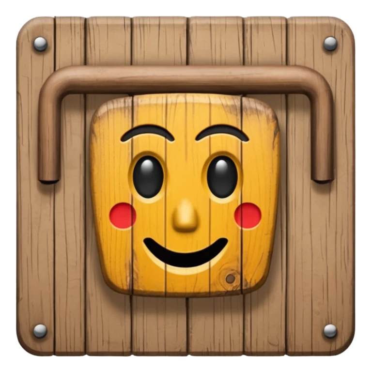 Wooden toilet sign  sticker