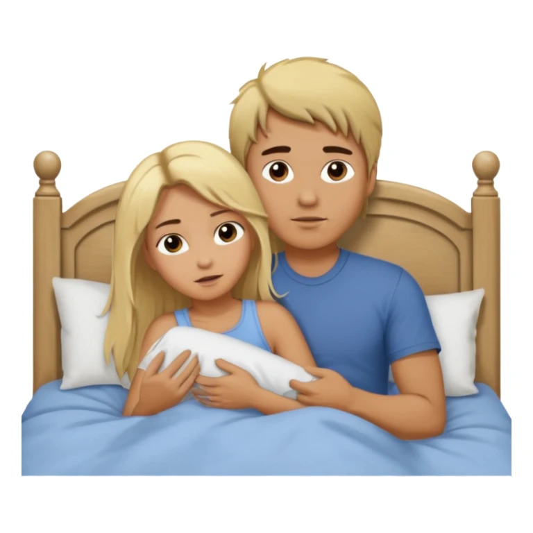guy holding a blonde girl by her hair in bedb sticker